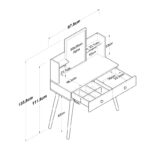 Τουαλέτα κρεβατοκάμαρας Rainy pakoworld λευκό 90x38.2x111.8εκ - Image 4