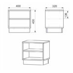 Κομοδίνο Mason pakoworld sonoma-λευκό 40x32x40εκ - Image 2