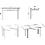 Τραπέζι Quiin pakoworld επεκτεινόμενο λευκό 120-164x70x73.5εκ - Image 4