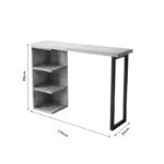 Τραπέζι μπαρ Collins pakoworld φυσικό ξύλο πεύκου 35mm φυσικό-μαύρο 139x29x90εκ - Image 3