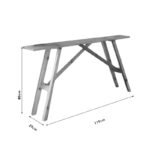 Κονσόλα Roosevelt pakoworld καρυδί ξύλο πεύκου 35mm καρυδί 119x29x80εκ - Image 4