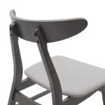 Tραπεζαρία Benson - Orlean pakoworld σετ 7τμχ rustic grey - ύφασμα γκρι 150x90x75εκ - Image 4