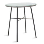 Τραπεζαρία Gaus-Naoki σετ 3τεμ pakoworld μέταλλο μαύρο pe γκρι.