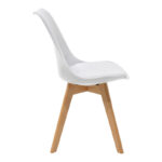 Τραπεζαρία Balou-Gaston σετ 5τεμ pakoworld MDF και pp σε λευκή-φυσική απόχρωση Φ100x73εκ - Image 3