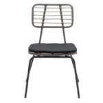 Τραπεζαρία Naoki - Kliton σετ 5τεμ pakoworld ανθρακί αλουμίνιο και μέταλλο σε μαύρη απόχρωση 80x80x74εκ - Image 2