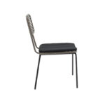 Τραπεζαρία Naoki - Kliton σετ 5τεμ pakoworld ανθρακί αλουμίνιο και μέταλλο σε μαύρη απόχρωση 80x80x74εκ - Image 4