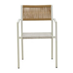 Τραπεζαρία Savor-Kliton σετ 5τεμ pakoworld λευκό αλουμίνιο και rattan σε φυσικό χρώμα 80x80x74εκ - Image 4