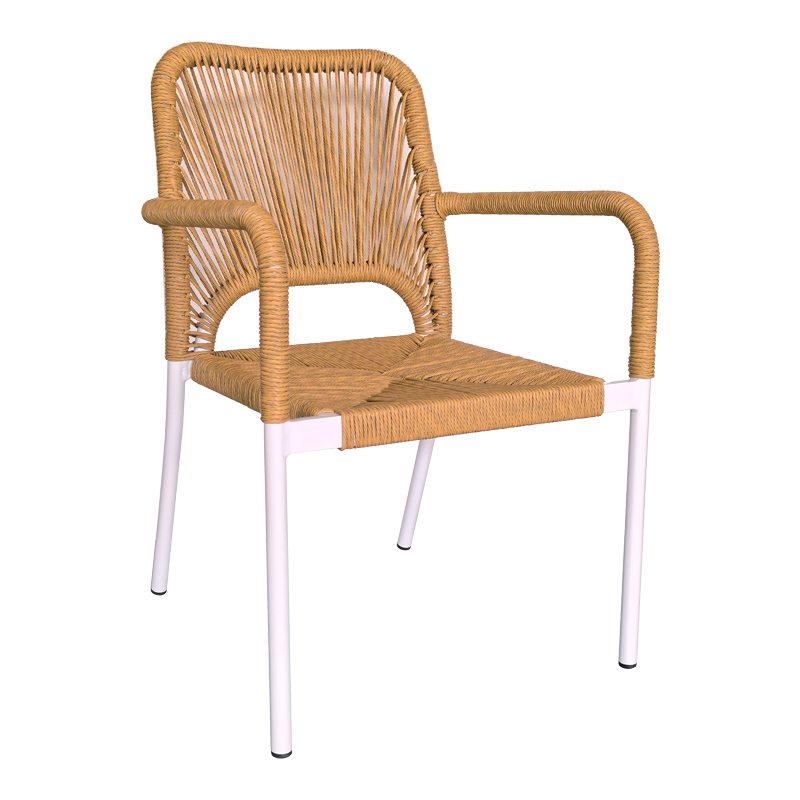 200-000798-1 Τραπεζαρία Kliton - Norture σετ 3τεμ pakoworld αλουμίνιο σε λευκή απόχρωση 80x80x74εκ - Image 1