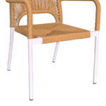 Τραπεζαρία Kliton - Norture σετ 3τεμ pakoworld αλουμίνιο σε λευκή απόχρωση 80x80x74εκ - Image 3