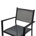 Τραπεζαρία Moly - Kliton σετ 5τεμ pakoworld ανθρακί και μαύρο αλουμίνιο-textilene σε ανθρακί απόχρωση 80x80x74εκ - Image 5