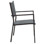 Τραπεζαρία Moly - Kliton σετ 3τεμ pakoworld ανθρακί και μαύρο αλουμίνιο-textilene σε ανθρακί απόχρωση 80x80x74εκ - Image 3