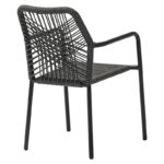 Τραπεζαρία Kliton-Kherson σετ 3τεμ pakoworld αλουμίνιο σε ανθρακί απόχρωση 80x80x74εκ - Image 2