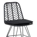 Τραπεζαρία Kliton-Naoki σετ 3τεμ pakoworld ανθρακί αλουμίνιο και μέταλλο σε μαύρη απόχρωση 80x80x74εκ - Image 3