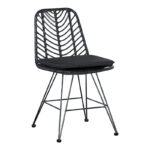 Τραπεζαρία Kliton-Naoki σετ 5τεμ pakoworld ανθρακί αλουμίνιο και μέταλλο σε μαύρη απόχρωση 80x80x74εκ