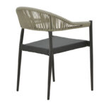 Τραπεζαρία Kliton- Elation σετ 5τεμ pakoworld αλουμίνιο σε ανθρακί απόχρωση 80x80x74εκ - Image 2