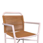 Τραπεζαρία Nares-Clutch B σετ 7τεμ pakoworld λευκό αλουμίνιο και plywood σε φυσική απόχρωση 180x90x72.5εκ - Image 5