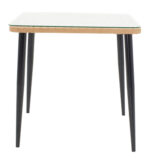 Τραπεζαρία Naoki U σετ 5τεμ pakoworld rattan pe σε φυσική απόχρωση και μαύρο μέταλλο 80x80x78εκ - Image 2