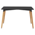 Τραπεζαρία Ezra-Natali pakoworld σετ 5τεμ pp-mdf σε μαύρη-φυσική απόχρωση 120x80x76εκ - Image 5