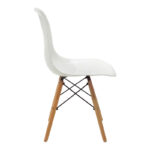 Τραπεζαρία Julita-Balou pakoworld σετ 5τεμ pp-mdf λευκo Φ100x73εκ - Image 3