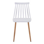 Τραπεζαρία Aurora-Balou pakoworld σετ 5τεμ pp-mdf λευκό Φ100x73εκ - Image 3