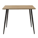 Τραπεζαρία Julita-Cuba pakoworld σετ 3τεμ pp-mdf σε μαύρο-sonoma απόχρωση 70x70x75εκ - Image 5