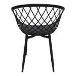 Τραπεζαρία Ezra-Cuba pakoworld σετ 3τεμ pp-mdf σε μαύρη-sonoma απόχρωση 70x70x75εκ - Image 2