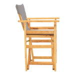 Καρέκλα-πολυθρόνα σκηνοθέτη Kompa pakoworld μασίφ ξύλο οξιάς φυσικό-πανί Nexus γκρι - Image 2