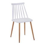 Τραπεζαρία Manka-Aurora I pakoworld σετ 5τεμ σε λευκή απόχρωση 110x80x77εκ