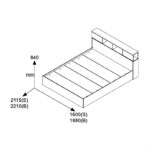 Σετ Κρεβατοκάμαρας Olympus Castillo Toro με Κρεβάτι 160x200εκ Σετ 3τεμ - Image 4