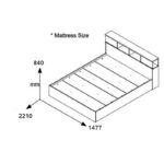 Σετ Κρεβατοκάμαρας Olympus White με Κρεβάτι 140x200εκ Σετ 3τεμ - Image 5