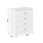 Σετ Κρεβατοκάμαρας Olympus White με Κρεβάτι 140x200εκ Σετ 4τεμ - Image 5