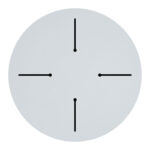 Επιφάνεια τραπεζιού Fervor pakoworld HPL ivory Φ60εκ πάχους 12mm