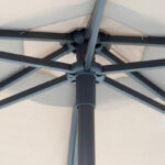 Ομπρέλα επαγγελματική Nagida pakoworld μονοκόμματος ιστός αλουμίνιο Φ3m γκρι μπεζ-ανθρακί - Image 2