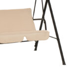 Κούνια κήπου Globo pakoworld μέταλλο μαύρο-ύφασμα μπεζ 170x110x153εκ - Image 4