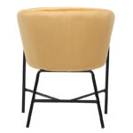 Πολυθρόνα Julia pakoworld βελούδο κίτρινο 61x57x74εκ