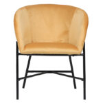 Πολυθρόνα Julia pakoworld βελούδο κίτρινο 61x57x74εκ - Image 3