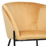 Πολυθρόνα Julia pakoworld βελούδο κίτρινο 61x57x74εκ - Image 4