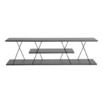 Έπιπλο τηλεόρασης Tars pakoworld ανθρακί-μαύρο 120x30x33εκ - Image 2