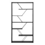 Βιβλιοθήκη Tars pakoworld ανθρακί-μαύρο 84x24x157εκ - Image 2