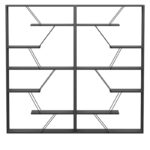 Βιβλιοθήκη Tars pakoworld ανθρακί-μαύρο 168x24x157εκ - Image 2