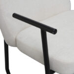 Πολυθρόνα Vindor pakoworld ύφασμα σε κρεμ απόχρωση με μαύρο μεταλλικό πόδι 65x68.5x79.5εκ - Image 4