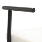 Πολυθρόνα Vindor pakoworld ύφασμα σε κρεμ απόχρωση με μαύρο μεταλλικό πόδι 65x68.5x79.5εκ - Image 5