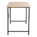 Γραφείο εργασίας Senzia pakoworld σε φυσική απόχρωση με μαύρο μέταλλο 120x60x75εκ - Image 3