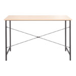 Γραφείο εργασίας Senzia pakoworld σε φυσική απόχρωση με μαύρο μέταλλο 120x60x75εκ - Image 4