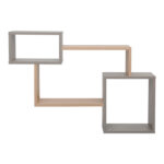 Ράφι τοίχου Beldra pakoworld σε φυσική με γκρι cement απόχρωση 84x15x57.8εκ - Image 2