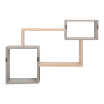 Ράφι τοίχου Beldra pakoworld σε φυσική με γκρι cement απόχρωση 84x15x57.8εκ - Image 3