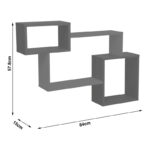 Ράφι τοίχου Beldra pakoworld σε φυσική απόχρωση με λευκό 84x15x57.8εκ - Image 5