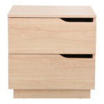 Κομοδίνο Verena pakoworld σε φυσική απόχρωση 48x40x48εκ - Image 2