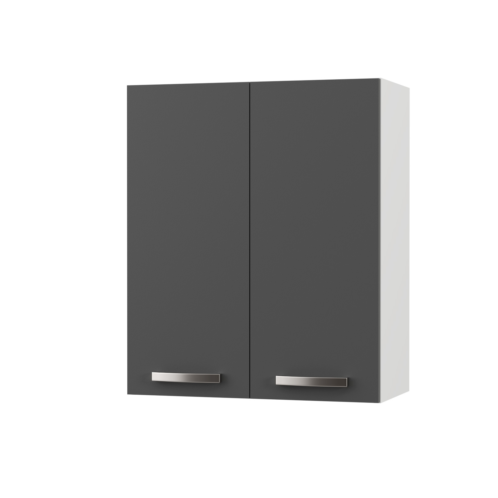 2278 CHARLOTΤE Πάνω Ντουλάπι 60x30.5x71.8εκ με μεταλλικά χερούλια Γραφίτης - Image 1