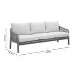 Σετ σαλονιού 4τμχ Malibu I pakoworld μασίφ ξύλο ακακίας-μπεζ ύφασμα - Image 4